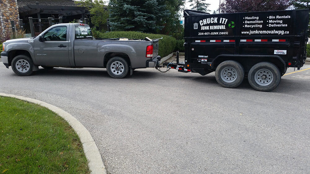 Junk Removal Trailer - Chuck It! Junk Removal - Waste Removal Bins Winnipeg